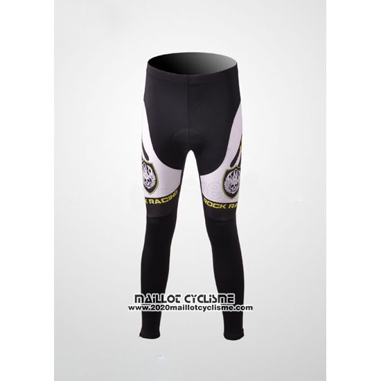 2010 Maillot Ciclismo Rock Racing Argent et Blanc Manches Longues et Cuissard
